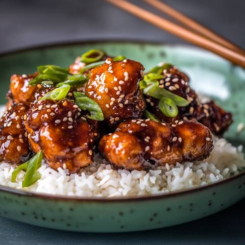 Chicken Peking Rice Easy Crispy Peking Chicken in Air Fryer – Sticky Sweet & Spicy Sauce ...