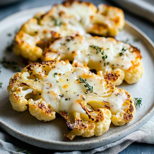 Golden Roasted Cheesy Cauliflower Steaks with Herbs and Cheese - Home ...