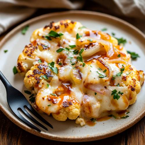 Golden Roasted Cheesy Cauliflower Steaks with Herbs and Cheese - Home ...